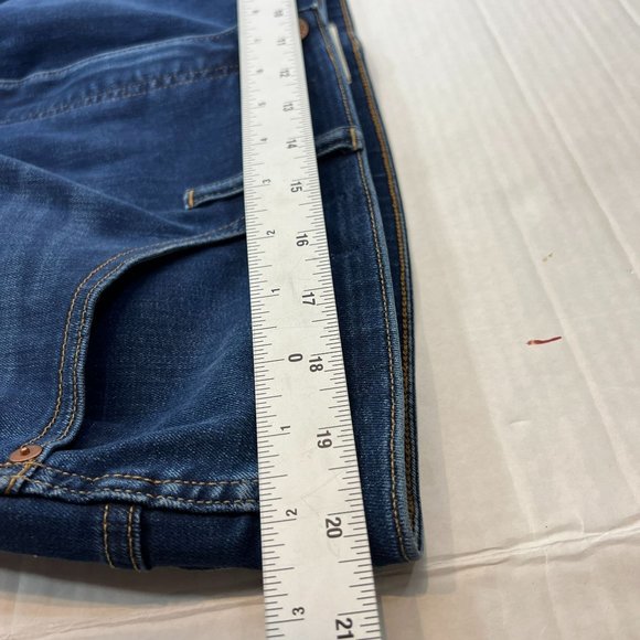 Madewell 10'' High Rise Skinny Denim Jeans High Rise Blue Dark Wash Size 35T - Picture 11 of 12